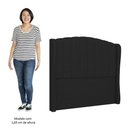 Ver imagem 5 de Cabeceira Casal King Cama Box 195cm Glenda I02 Linho Preto - Mpozenato