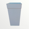 Vaso Quadrado Coluna Rattan 17,5 Litros - 2