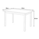 Ver imagem 4 de Conjunto Mesa de Jantar Base Madeira Maciça com 4 Cadeiras Elisa Ideal para Apartamenteo 1,20 X 80 P