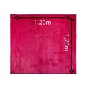 Ver imagem 3 de Tapete Sala Escritório Quadrado 1,20m X 1,20m Antiderrapante:pink