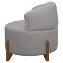 Ver imagem 7 de Poltrona Decorativa para Sala Thor Orgânica Tecido Bouclé Pés em Madeira Maciça:cinza Claro