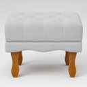 Ver imagem 3 de Puff Duque Bouclé Premium de Luxo Capitone Elegante para Sala Quarto Decoração Pés Luiz Xv Castanho
