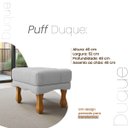 Ver imagem 6 de Puff Duque Bouclé Premium de Luxo Capitone Elegante para Sala Quarto Decoração Pés Luiz Xv Castanho