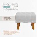 Ver imagem 7 de Puff Duque Bouclé Premium de Luxo Capitone Elegante para Sala Quarto Decoração Pés Luiz Xv Castanho