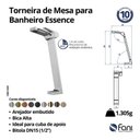 Ver imagem 6 de Torneira de Mesa Lavatório Bica Alta Essence 1/2" Grafite Escovado (1208 Ge-420)