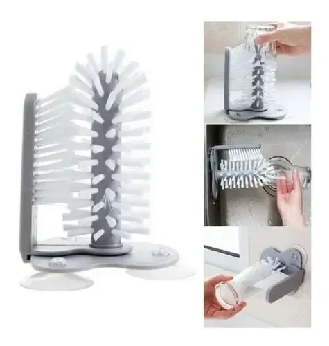 Ver imagem 4 de Escova Limpeza de Copos e Garrafas com Ventosa Snh20 Snel Home