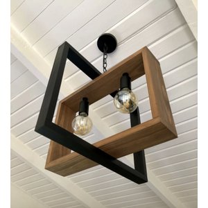 Luminaria Rustica em X Estilo Industrial