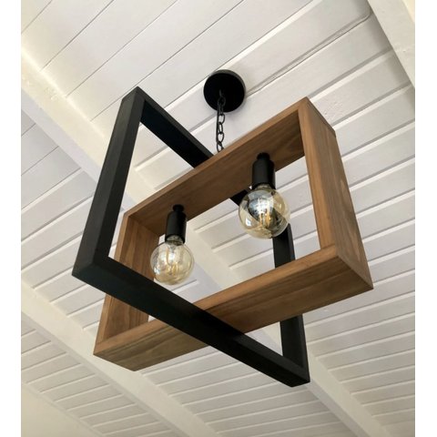 Luminaria Rustica em X Estilo Industrial