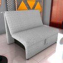 Ver imagem 1 de Sofá Cama Dominion 2 Lugares Reclinável 113cm Cinza Claro