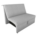 Ver imagem 2 de Sofá Cama Dominion 2 Lugares Reclinável 113cm Cinza Claro