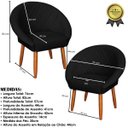 Ver imagem 5 de Poltrona Corino Ibiza para Recepção Sala de Espera Decorativa - Moblan Decor:preto