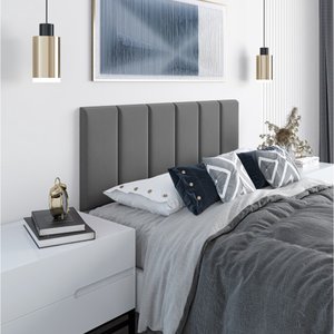 Cabeceira Suspensa Marca Bigsono Aline Grafite Casal 1.40 X 0,55 X 0,05