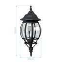 Ver imagem 2 de Arandela Colonial Decorativa Parede Vidro Metal Preta 50x20