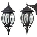 Ver imagem 4 de Arandela Colonial Decorativa Parede Vidro Metal Preta 50x20