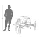 Ver imagem 4 de Conjunto para Jardim de Madeira Eucalipto 4 Peças Estofado Nature Yescasa Marrom/Amadeirado/Bege