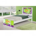 Ver imagem 1 de Cama Solteiro Juvenil Slime Menino com Colchão MDF-MDP Branco Casah