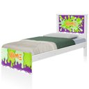 Ver imagem 4 de Cama Solteiro Juvenil Slime Menino com Colchão MDF-MDP Branco Casah