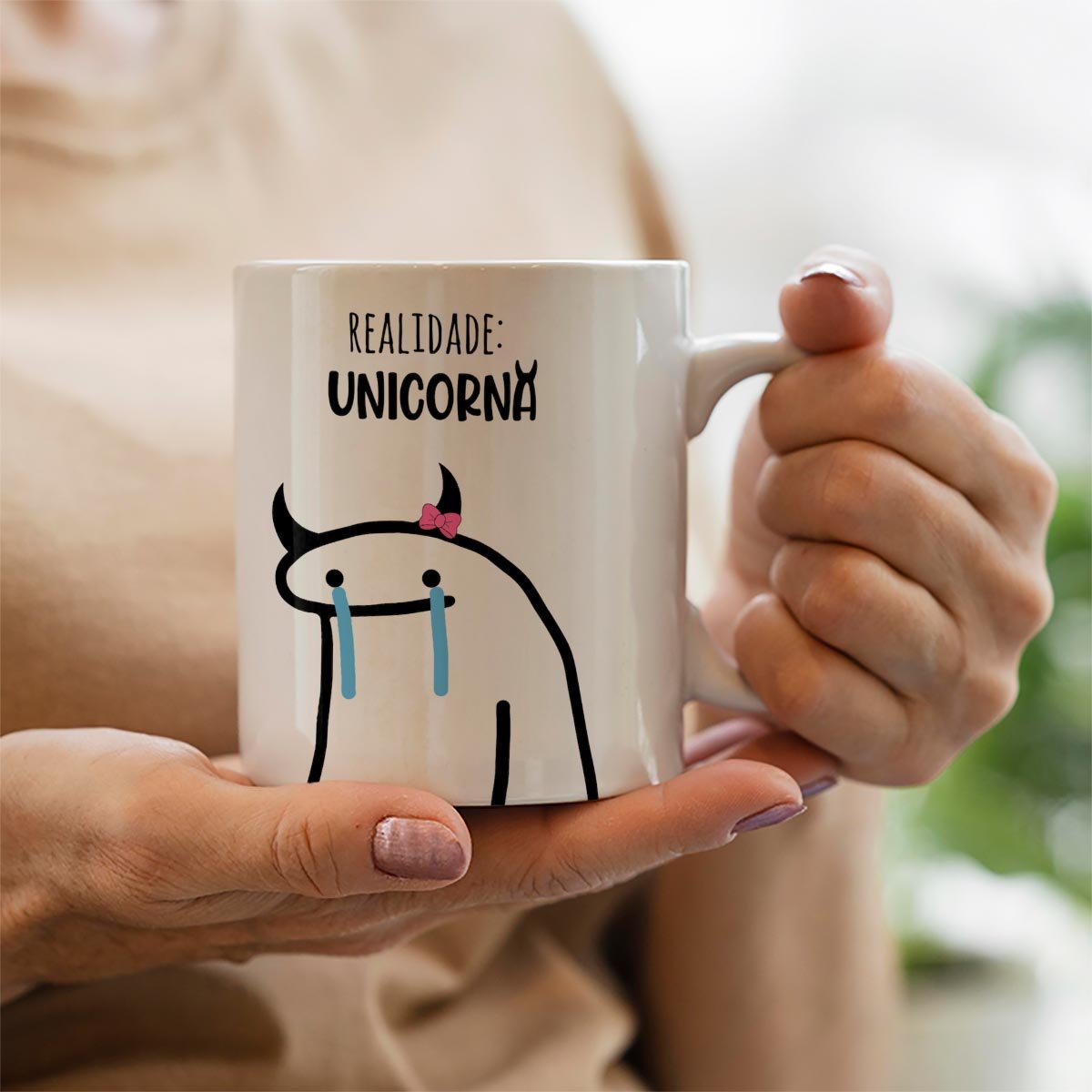 Caneca flork expectativa unicornio realizadade unicorno - 3