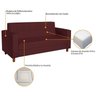 Kit Sofá 180cm e Poltrona em Suede Dallas - 10
