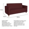 Kit Sofá 180cm e Poltrona em Suede Dallas - 5