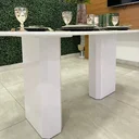 Ver imagem 4 de Mesa de Jantar Orgânica Cora 135x90cm Base Duplo Branco Laca Personal Art Design