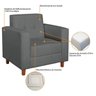 Kit Sofá 180cm e Poltrona em Suede Dallas - 11
