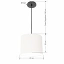 Ver imagem 2 de Lustre Luminária Pendente Vivare Free Lux Pe-4105pr Cúpula em Tecido 20x22cm