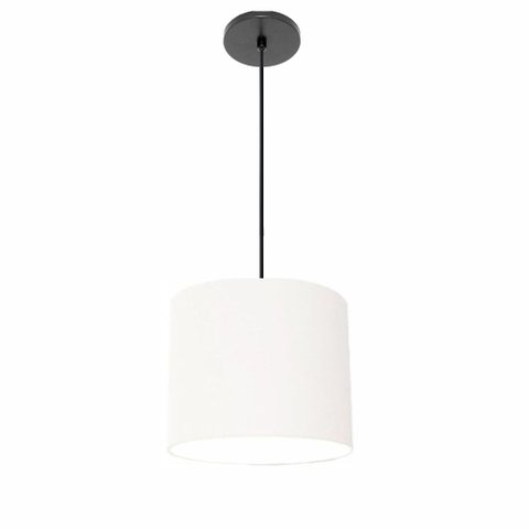 Lustre Luminária Pendente Vivare Free Lux Pe-4105pr Cúpula em Tecido 20x22cm