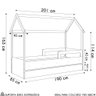 Cama Infantil Casinha com Auxiliar Infix C06 Branco/azul - Mpozenato - 7