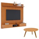 Ver imagem 1 de Painel Suspenso Loft 1.8 com Mesa de Centro Classic Redonda Nature - Imcal