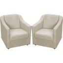 Ver imagem 1 de Kit 2 Poltronas Decorativas para Sala Recepção Consultório Manicure Cadeira Mila Suede