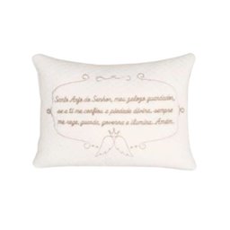 Almofada Bebê Oração Santo Anjo Branco - Hug - 1
