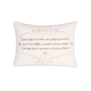 Almofada Bebê Oração Santo Anjo Branco - Hug