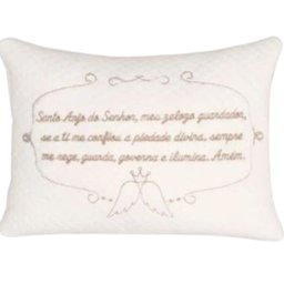 Almofada Bebê Oração Santo Anjo Branco - Hug - 2