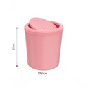 Ver imagem 2 de Lixeira com Tampa Basculante para Banheiro Cozinha 5litros Haus - Rosa