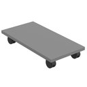 Ver imagem 4 de Kit 03 Suportes Para Cpu Com Rodízios Cyber L03 Cinza - Lyam Lyam Decor