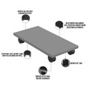 Ver imagem 5 de Kit 03 Suportes Para Cpu Com Rodízios Cyber L03 Cinza - Lyam Lyam Decor