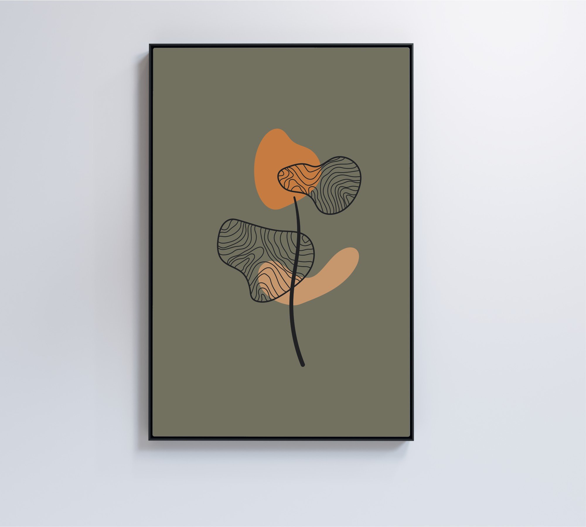 QUADRO ABSTRATO FLORES 2 - 40x60 cm - Tecido Canvas - 4