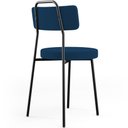 Ver mais imagens de Kit 06 Cadeiras Decorativas Estofada Sala De Jantar Barcelona L02 Suede Azul Marinho - Lyam Decor