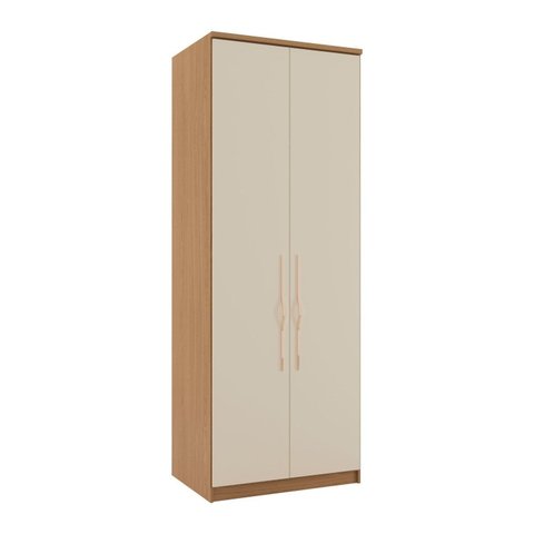 Módulo 2 Portas com Prateleiras 100% MDF Decor Marrom/Freijo/Off White