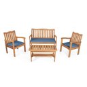 Ver imagem 2 de Conjunto para Jardim de Madeira Eucalipto 4 Peças Estofado Nature Yescasa