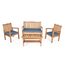 Conjunto para Jardim de Madeira Eucalipto 4 Peças Estofado Nature Yescasa - 2