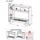 Ver imagem 4 de Cama de Solteiro com Guarda Roupa Dublin Multimóveis Mp4031 Branca
