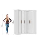 Ver imagem 5 de Guarda Roupas Modulado de Canto Madrid com 5 Portas Maxel Branco