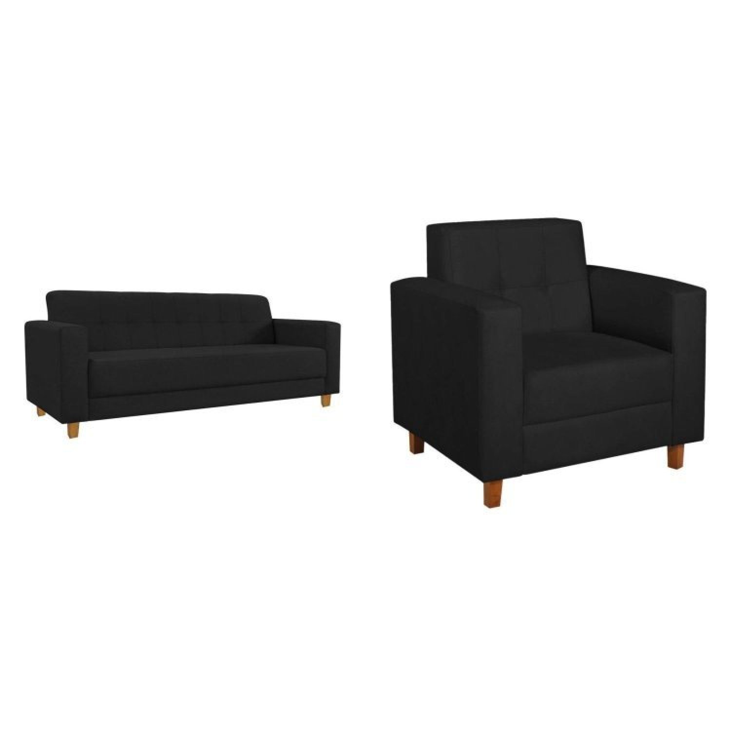 Kit Sofá 180cm e Poltrona em Suede Dallas - 2