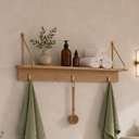 Ver imagem 3 de Sapateira Vertical para Hall de Entrada e Prateleira Decorativa Industrial Alek A03 Hanover Dourado