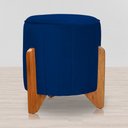 Ver imagem 3 de Poltrona Balanço c/ Puff Melinda Suede Azul Marinho
