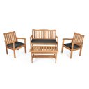 Ver imagem 2 de Conjunto Para Jardim de Madeira Eucalipto 4 Peças Estofado Nature Yescasa