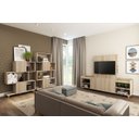 Ver imagem 1 de Painel de TV c/Estante Linha AURORA - BE Mobiliário Marrom Claro