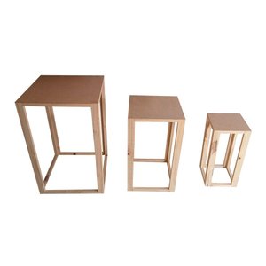 Trio de Mesa Vazado Mdf Pmg